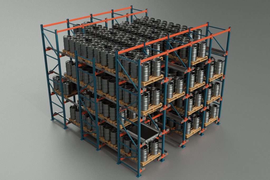 Beverage Storage Pallet Rack Shuttle