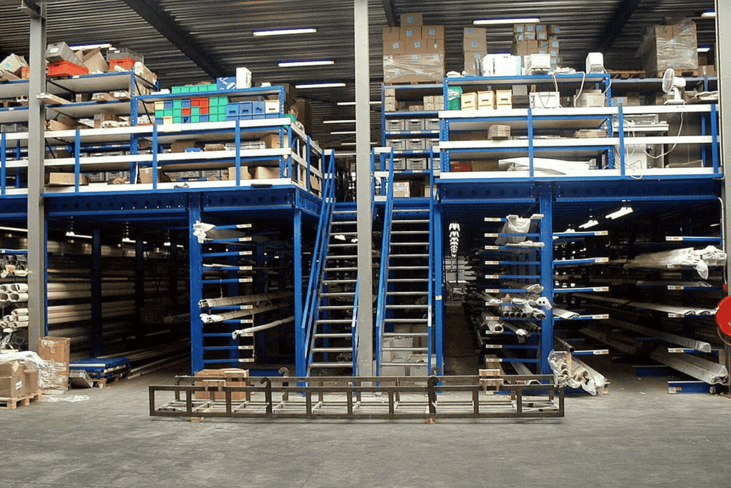 Cantilever Rack with Mezzanine