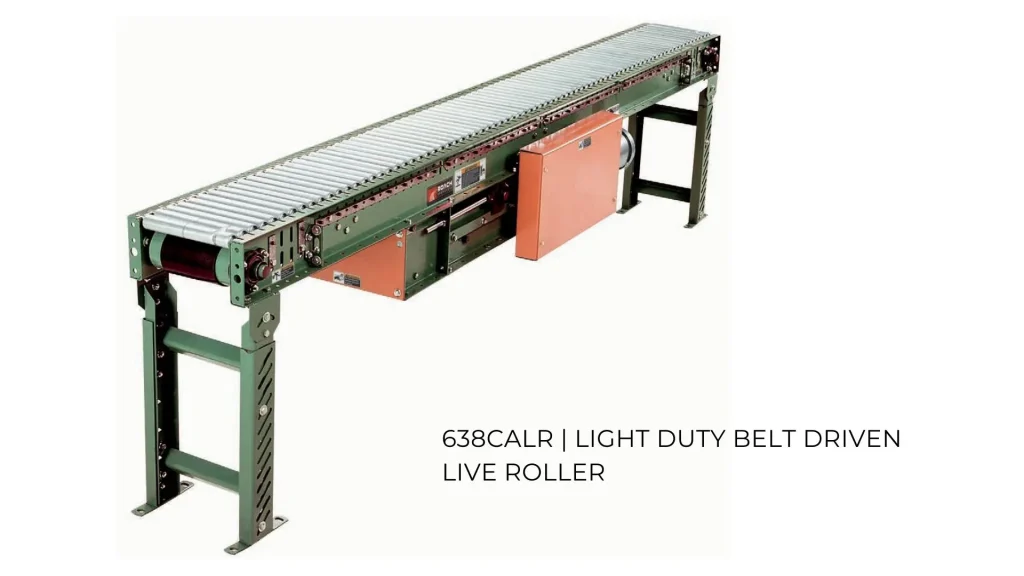 Belt Driven Live Roller Conveyor | 638CALR Light Duty Belt Driven Live Roller | Speedrack West