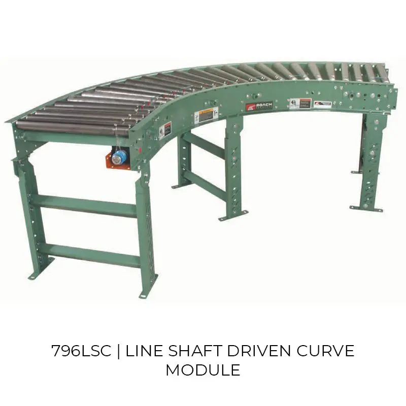 Line Shaft Conveyor | 796LSC Line Shaft Driven Curve Module | Speedrack West